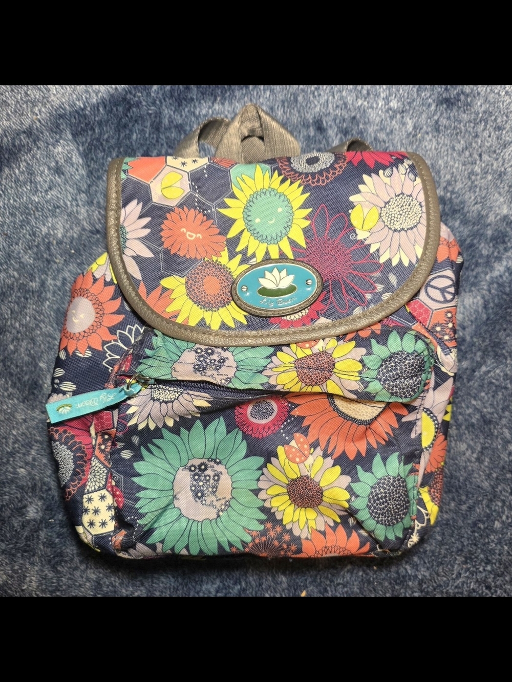 Lily Bloom Sunflower Peace Mini Backpack